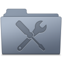 Utilities Folder Graphite Icon